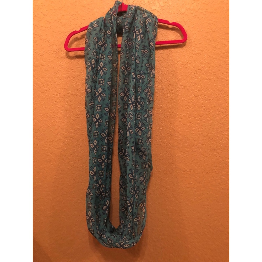 Turquoise Design Infinity Scarf